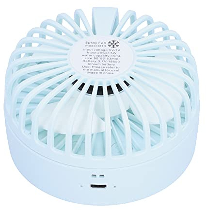Ventiladores de Mano, Velocidad del Viento Ajustable de Tres Engranajes, Diseñados con Función de Rociado de Agua, para Ayudarlo a enfriarse.