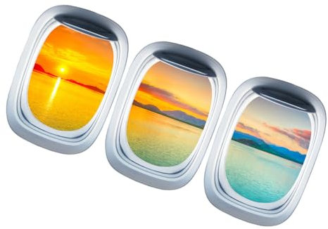 Toyvian 1stück Selbstklebende Wandsticker Für Kinderzimmer Abnehmbar Design Mit Sonnenuntergang Fensterdekor Für Zuhause Und Büro