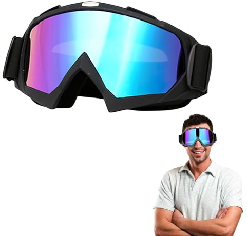 Snowboard glasögon, UV-skydd glasögon, skidor snowboardglasögon, motorcykelglasögon, motocrossglasögon, snöglasögon hjälm kompatibla sportglasögon för skidåkning motorcykel cykel skridskoåkning