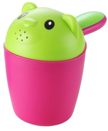 Taza de enjuague para bebé, cascada de agua de baño con mango ergonómico, aspersor de cucharas, rociador de agua de baño, taza de vertido de baño para niños y niñas