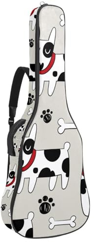 Eslifey Tasche für Akustikgitarre, Grün, Tier, verstellbarer Schultergurt, Gitarrenkoffer, Gigbag 40, 41, 42 Zoll, Mehrfarbig 4, 42.9x16.9x4.7 in, Taschen-Organizer