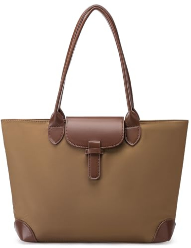 SENDEFN Handtasche Damen, Einfache Handtasche Groß, Shopper Tasche mit Reißverschluss und Innentasche für Arbeit, Schule, Einkauf