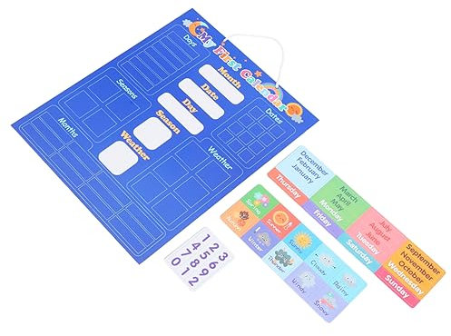 BESPORTBLE Interactive Whiteboard Calendar and Weather Station for Educational Preschool for Recognition and Seasonal Learning Fun and Engaging Wall Decor