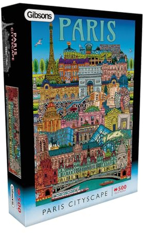 Gibsons Paris Cityscape Jigsaw Puzzle 500 Pieces for Adults & Teens Premium Puzzle with Thickest Board France Architecture & Landmarks Sustainable 100% Recycled Great Gift Idea