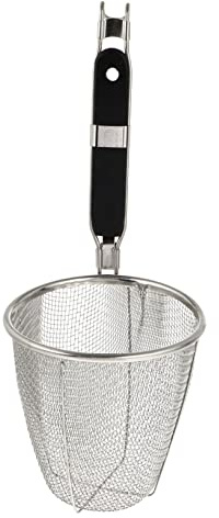 BESTYASH Passoire à Nouilles En Acier Inoxydable Avec Poignée Longue, Panier Profond En Maille Métallique, Tamis Filtrant Noir, Pour Égoutter Pâtes Et Bouillons