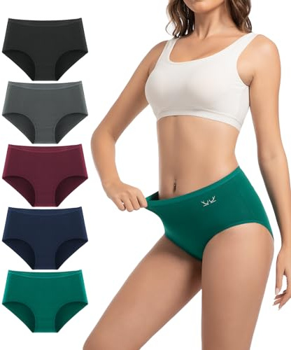 RUIXUE Underwear Women Cotton Knickers Ladies Full Briefs Soft Panties Slight Tummy Control Pants
