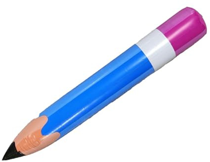 predolo Aufblasbarer Bleistiftballon, Party Dekoration, 70 cm, Zum Aufblasen von Jumbo Bleistiften, Requisiten, Buntstiften, Ballons für Feiern, Hinterhof, Ab, Blau