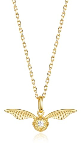 FANCIME x Harry Potter Kollaboration - Golden Snitch Halskette, Schmuckgeschenke für Damen Mädchen