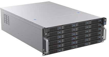 Rosewill 4U Rackmount Server Chassis | Supports up to 24 3.5 12Gbps Hot Swap | E-ATX Compatible | 3X 120x38mm PWM Fan | RSV-H424