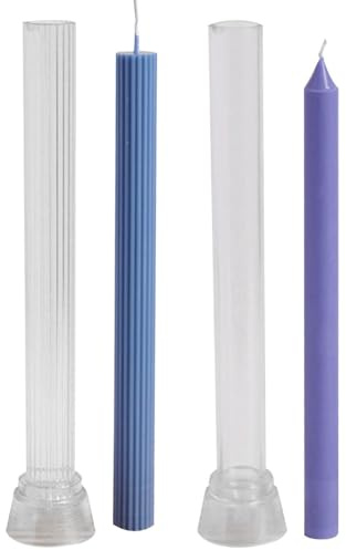 2 Stück Stumpenkerzenform,Kerzengiessform Gießformen Kerzen Stabkerzen Kerzengiessformen Form Kerzenformen Zum Gießen Kerzengießform Stabkerze