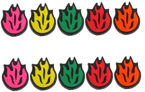 TOYANDONA Set da 10 Smorzatori di Vibrazioni in Silicone Morbido per Racchette da Tennis Ammortizzatori Antiurto Design a Fiamma Accessori Versatili per Ridurre L’Affaticamento Durante