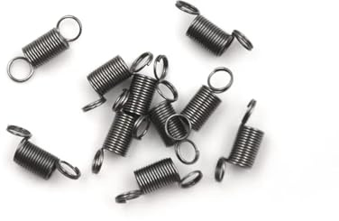 Molle di tensione piccole in acciaio inossidabile da 10 pezzi con gancio - Lunghezza 6 mm, estensibile fino a 30 mm
