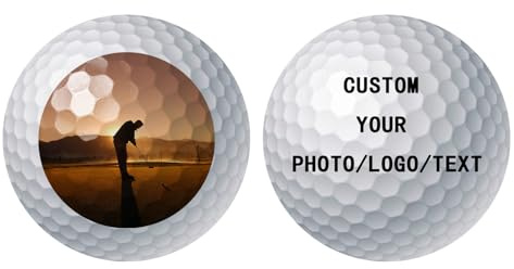 Generisch Golfbälle Personalisiert Mit Ihrem Foto/Logo/Text, Gestalte Deinen Eigenen Ball, Einzigartige Geschenke Für Golfbegeisterte Oder Vatertagsgeschenk, 1/3/6/12 Bälle
