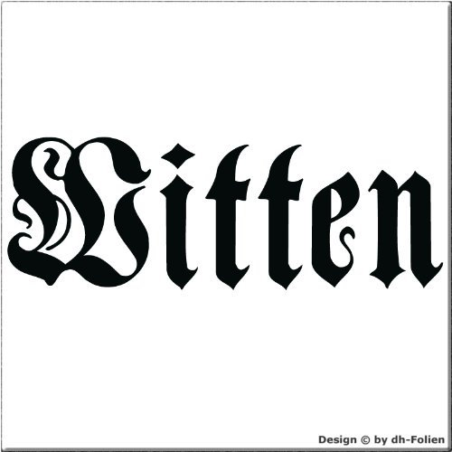 cartattoo4you AK-01667 | Witten - Fraktur altdeutsche Schrift | K-Serie | 17 x 5 cm| Farbe schwarz glänzend|in 23 Farben erhältlich Heckscheibe Auto Aufkleber Car Sticker Spruch Tuning Fun