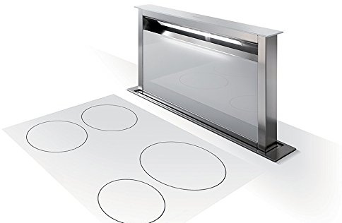 FABER Cappa da base Fabula Plus finitura in acciaio inox e vetro bianco da 90 cm