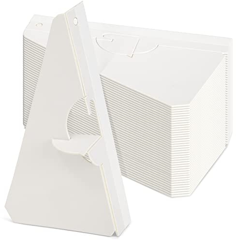 Bright Creations Paquete de 50 soportes de caballete de cartón, soporte de caballete autoadhesivo para marcos de fotos, carteles de exhibición, arte, carteles, color blanco (5 pulgadas)
