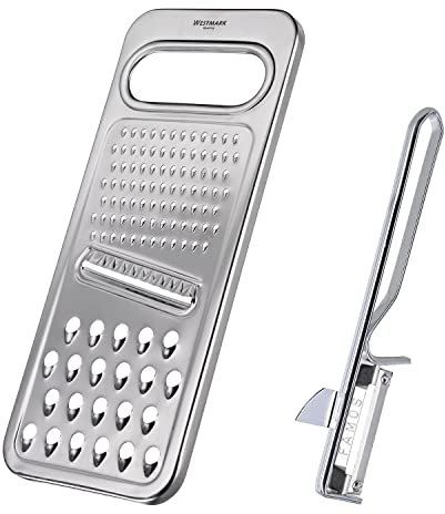 Westmark 100222E7 - Juego de 2 ralladores y peladores universales de acero inoxidable y plata Famos