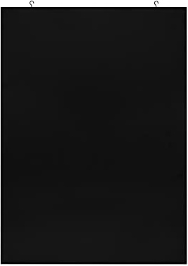 EUROPEL Rahmenlose Kreidetafel mit schwarzer Melaminschicht, Abmessungen 60x84cm, Wandbefestigung, Hoch- oder Querformat, für flüssige Kreidemarker, zu verwenden in Hotels, Restaurant, Festivals