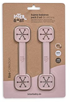 Interbaby Porta-bavaglino in silicone rosa per bambini