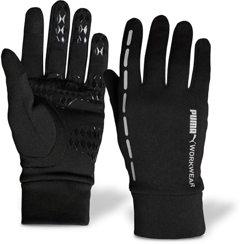 PUMA Workwear Handschuhe Herren Winter - Touchscreen tauglich - Mit rutschfester Haptik - Warme Fleece Winterhandschuhe für Outdoor Sport, Laufen - Arbeitshandschuhe - Geschenke für Männer