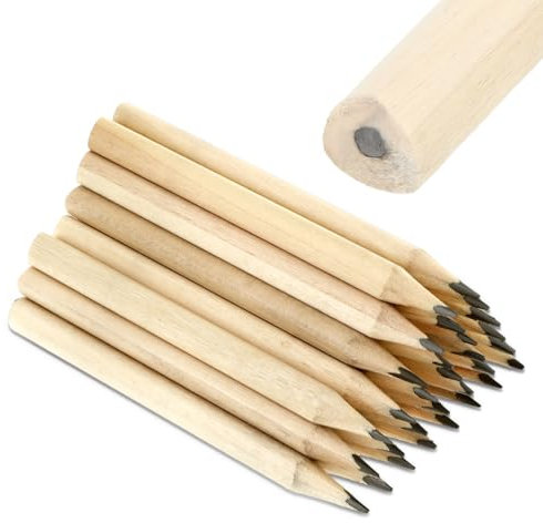 Teaaha 30 Stück Holzstifte, Kurze Sechskantstifte Bleistift Sechseckige Bleistifte Kurz Mit Radiergummi Halber Bleistift Für Vorschulkinder Kleinkinder Kindergarten Schule Zuhause, 9.5 X 0.7cm