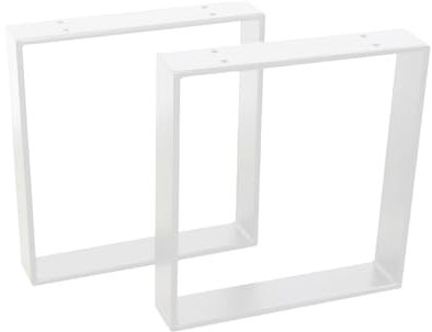 modernLOFTart Bankbeine Tischbeine - DIY Möbelfüße 80x10cm Weiß - Moderner Industrie-Look für Ihr Wohnzimmer - Metall Industrial Tisch Bank Sitzbank Couchtisch Kufen - Breite 40cm, Höhe 42cm