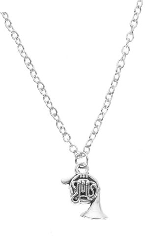 VALICLUD Damen Anhänger Halskette mit Hornanhänger Silber Metall 2 Stück