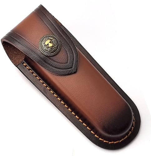 ANFUXT Messertasche, Etui Leder, Klappmesser Schutzhülle In Braun, Tasche Ohne Messer, Messerscheide Werkzeug Für Taschenmesser