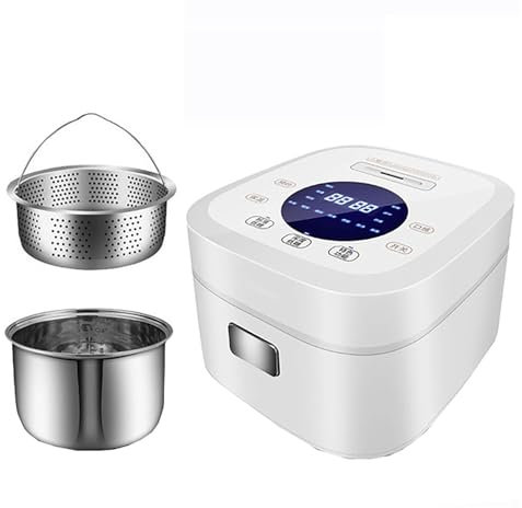 Cuociriso - Cuociriso Multifunzionale Per Uso Domestico, Pentola Interna In Ceramica, Conservazione Automatica Del Calore, Per 1-2 Persone,Pentola Per Zuppe E Porridge Completamente Automatica(Size:3L