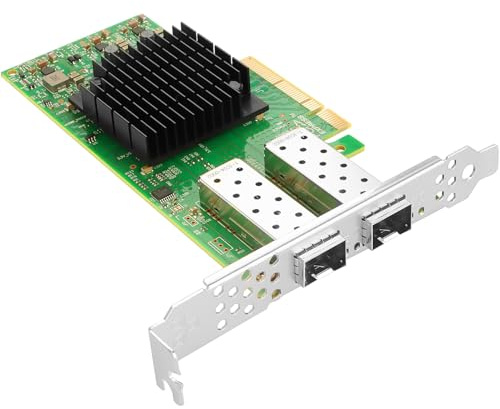 Euqvos PCIe Ethernet Network Card for Mellanox MCX4121A-ACAT ConnectX4 LX Chipset RDMA PCIe 3.0 X8 25Gb Dual Port SFP28 LAN Card Support Windows Server/Windows/Linux/VMware/ESX