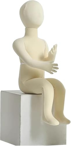 XDAWQP Schneiderpuppen, abnehmbare Arme und Kopf, für 1-, 3-, 5-, 7- und 9-Jährige, Unisex-Kinder-Mannequin-Torso für Schaufenster/Bekleidungsgeschäft/Werkstatt，1 Years Old