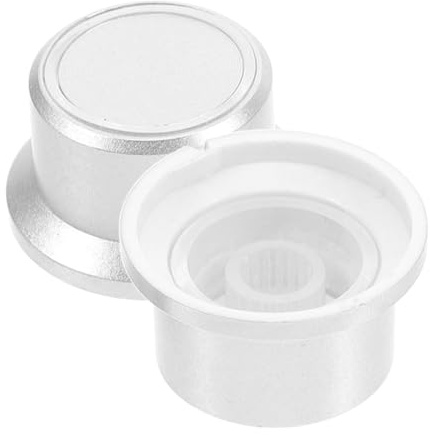 NUOBESTY Transparente Potentiometer Drehknöpfe 6mm Achse aus Kunststoff 2 Stück Kratzfest und Langlebig für Verstärker und Instrumente im Heim und Laborbereich