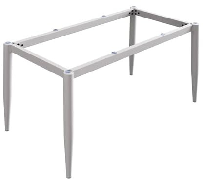 Gambe per mobili in metallo, kit per tavoli da cucina, sala da pranzo, base moderna per piani in vetro o legno, 90 x 45 x 72 cm, colore bianco, viti e ferramenta inclusi