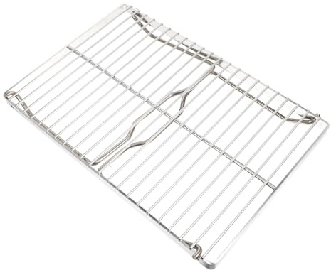 BESTonZON Parrilla de Acero Inoxidable Portátil para Barbacoa Resistente y para Picnic y Fogatas al Aire