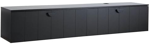 Meuble TV Suspendu 160 cm Moderne Noir