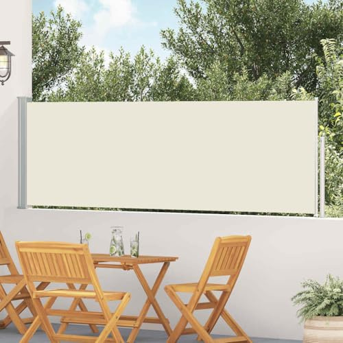 Pergolas - Store latéral extensible - 100 x 500 cm - Crème - Pour jardin, terrasse, cour