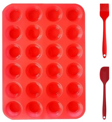 TENGWA Molde Bombones 24 Cavidades 3 Molde Velas Libre de Bpa Onigiri MoldeMolde de Chocolate Dubai Adecuado para Muffins Cupcakes Chocolate Pan Tartas y Postres.