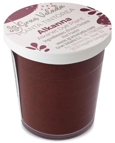 Gran Velada Alkanna en poudre 150 cc | plante teinturière naturelle pour coloration végétale | apporte des nuances de rouge, violet et acajou en mélanges au henné