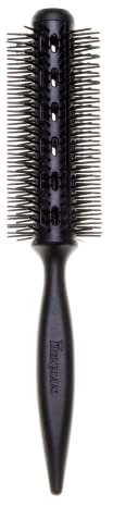 Denman Curling Vented Barrel Round Hair Brush with Nylon Bristles for Fast Drying, Volume and Creating Movement in the Hair, Black, D300