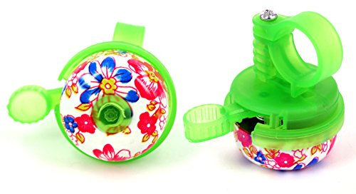 Fahrradklingel Blumen Muster 40mm Bell Glocke Bimmel Schelle Fahrrad Klingel (Grün)