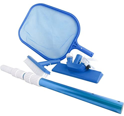 FibroPool Pool Maintenance Kit - Telescoping Pole - 51 in - Steel