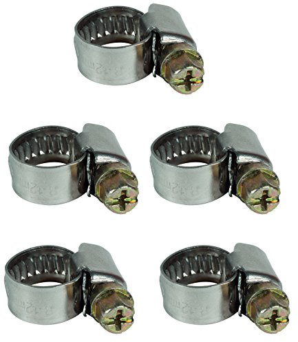 Original Einhell Schellen-Set (Kompressor-Zubehör, Schlauchschellen für Druckluftschläuche, Größenbereich Ø 8-12 mm, 5x Schellen)