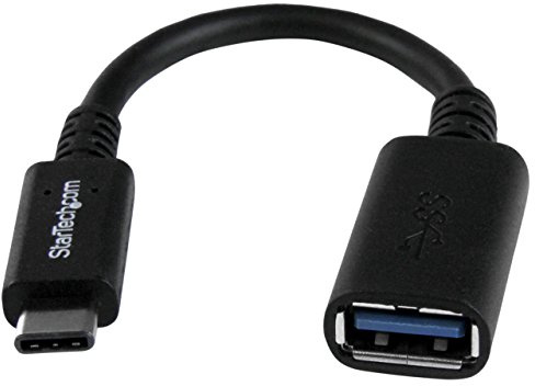 StarTech.com USB-C auf USB-A Adapter (USB 3.1) Schwarz | USB-IF-zertifiziert, USB 3.2 Gen 1, für USB-C Laptops, MacBook, umkehrbarer Stecker, für Büro