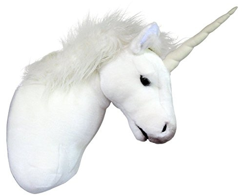 Wagner 8021 - Plüschtrophäe Einhornkopf - lebensecht - XL - Plüschtier Trophäe Einhorn Plüsch Unicorn