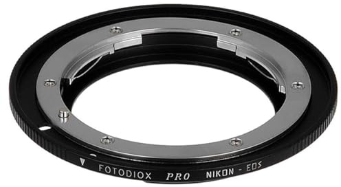 Fotodiox Pro Lens Mount Adapter Compatible with Nikon Nikkor F Mount D/SLR Lens to Canon EOS (EF, EF-S) Mount D/SLR Camera Body - with Gen10 Focus Confirmation Chip