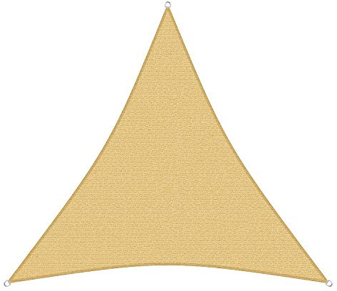 sunprotect 12012 Professional Sonnensegel, 6 x 6 x 6 m, Dreieck, Wind- & wasserdurchlässig, beige