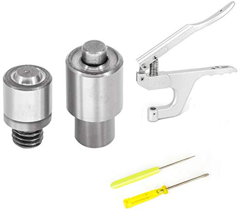 WedDecor Ösenzange Ösenbefestigung Metallwerkzeug ZYT Stanzschablonen-Set für Vinyl-Banner, Lederhandwerk, Kleidung, Reparatur, Scrapbooking, Kunst, DIY, Eisen Metall, Plier + 12mm Fixing Die