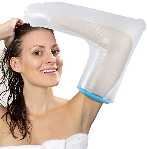 DOACT Waterproof Cast Cover for Arm Showering Swim Bathe, Seal Watertight Plaster Bandage, Cast Protector Keeps Casts Bandage Dry for Fingers, Palms, Wrists, Elbow Fits Women Men Adult (62cm)