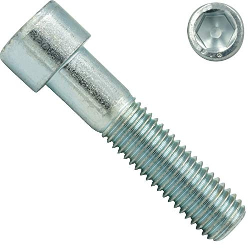 Zylinderschrauben mit ISK - M8x110 mm - 10 Stück - DIN 912 / ISO 4762 - Stahl galv. verzinkt 8.8 - SC912