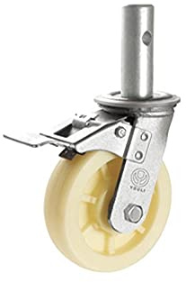 Ruedas para andamios, pies estampados de 6 pulgadas de espesor para trabajo pesado con ruedas de freno, ruedas para andamios